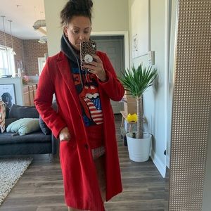 Abercrombie wool blend dad coat